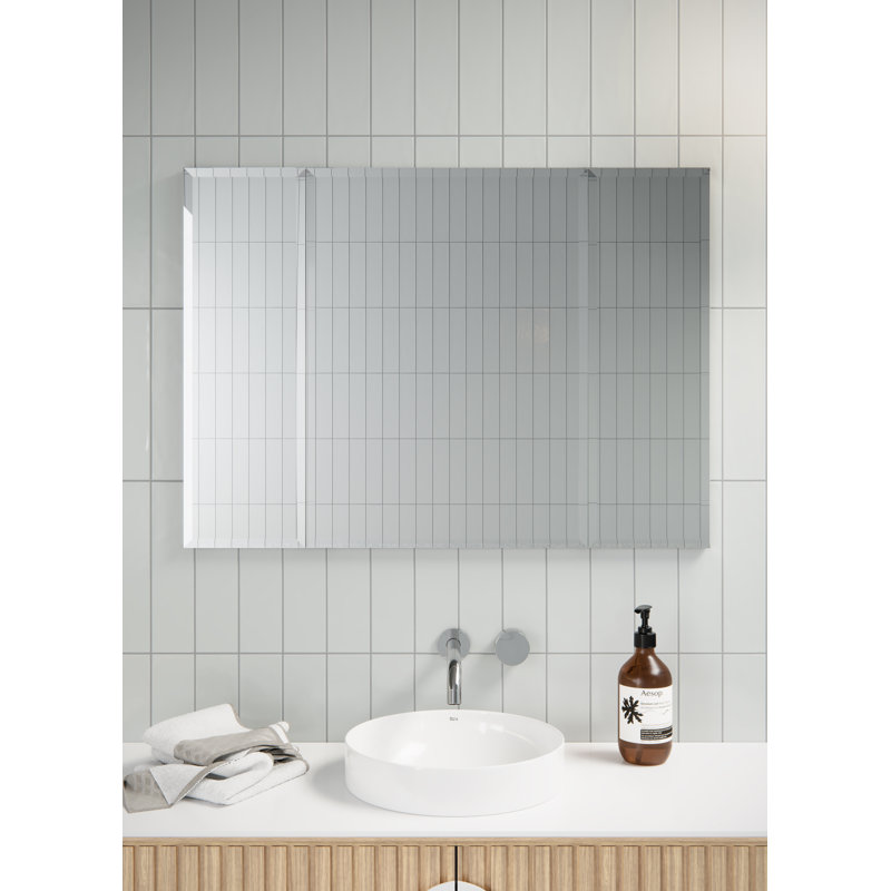 Recessed Frameless 3 Doors Medicine Cabinet with Adjustable Shelves