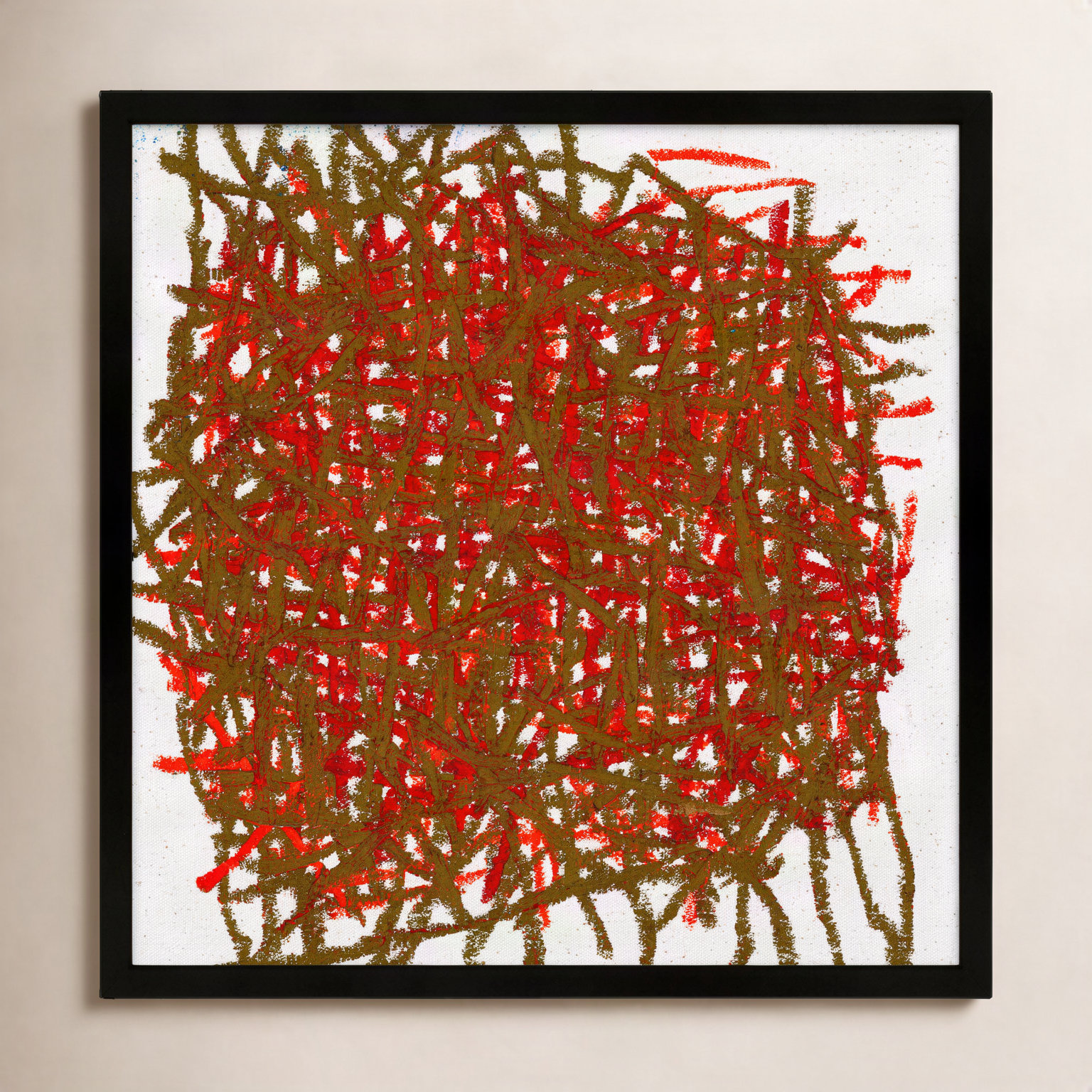 Drewes "Thicket" Print by Stephanie Dennis, 10" H x 10" W  x 1.25" D, Black