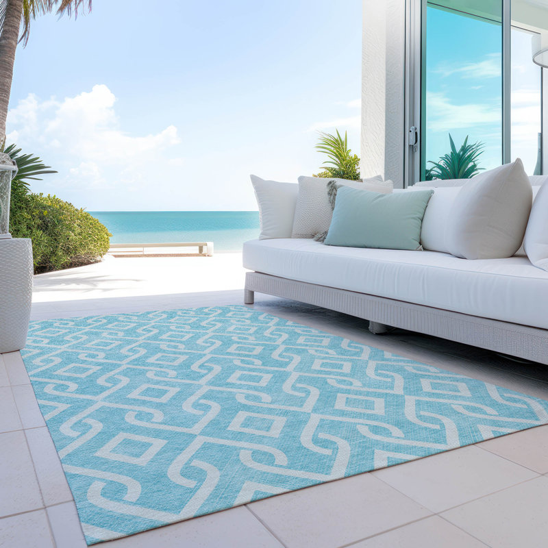 Tapis intérieur / extérieur Michaella, Rectangle 10 pi x 14 pi