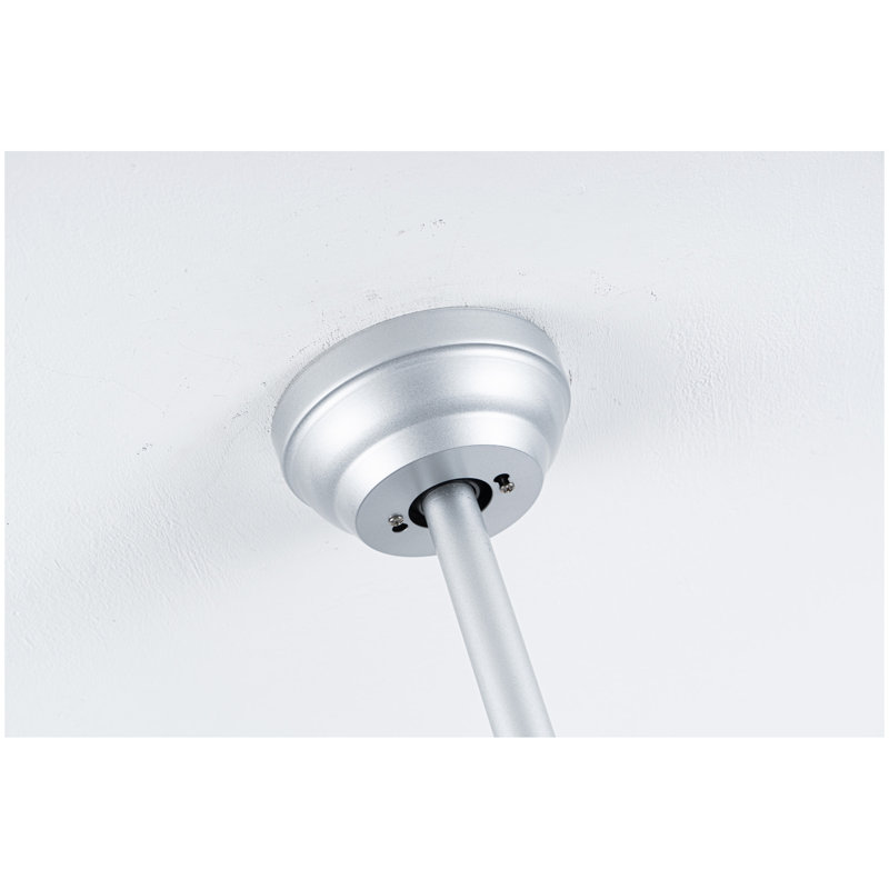 Ventilateur de plafond 42 po, ventilateur de plafond intérieur avec lumière avec télécommande, moteur réversible silencieux, 6 vitesses, 3 pour le salon de patio, la chambre à coucher, le bureau, intérieur - argent