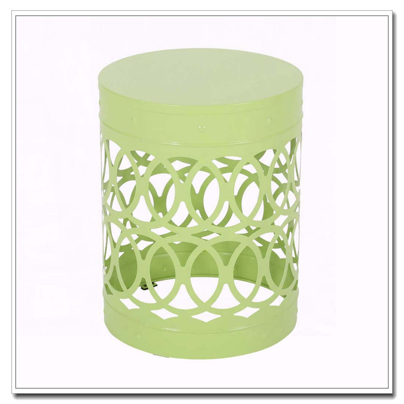 Table de bout d'extérieur en métal, 1, Vert