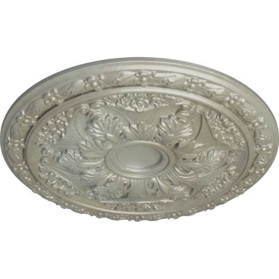 Médaillon de plafond Endurathane Baile, DE 20 po x P 3 1/2 po x P 1 5/8 po (convient aux auvents jusqu'à 3 1/4 po), fini or éclair peint à la main