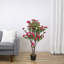 Arbre en fleur artificiel vert et rose 43 po