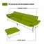 Canapé modulaire kaki en cuir véritable-797615991