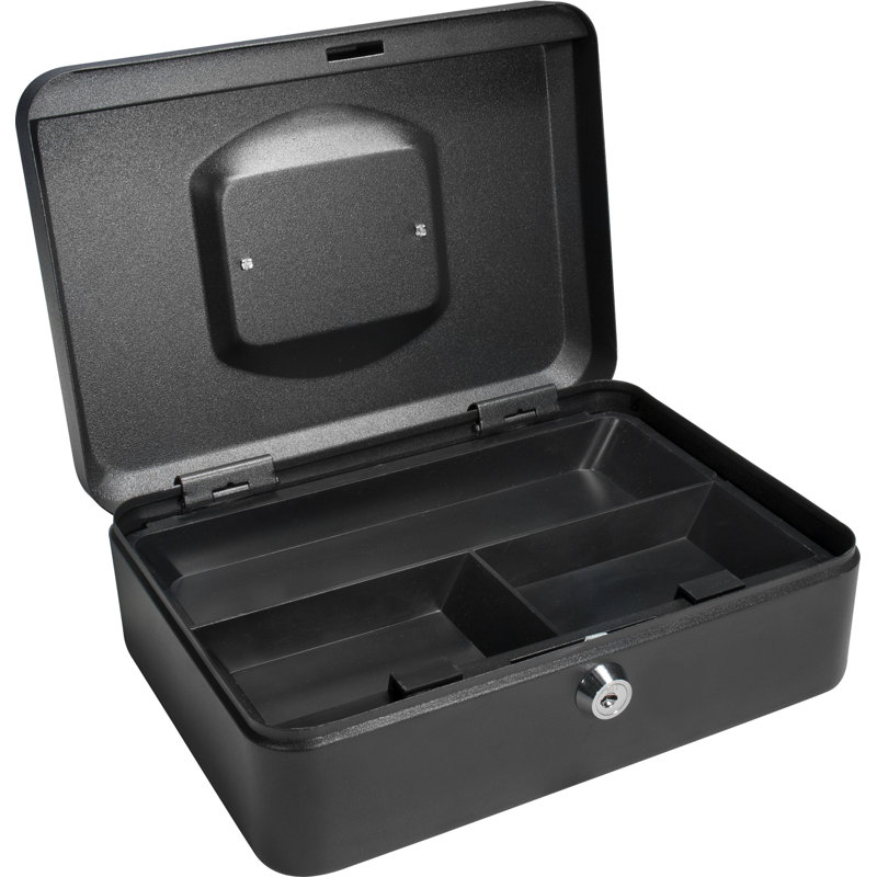 10" CASH BOX W KEY LOCK BLK