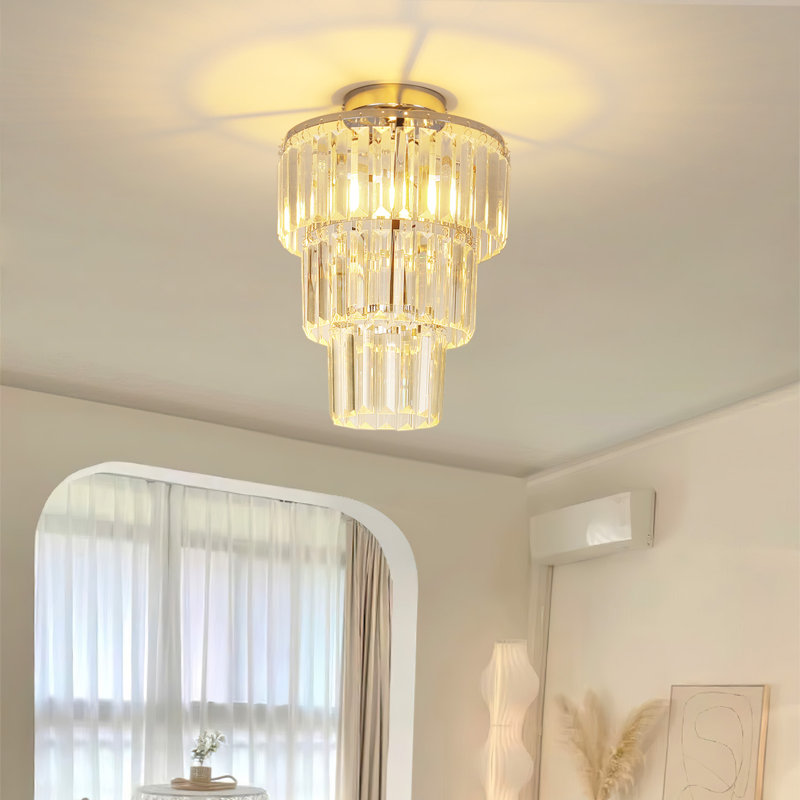 1-Light 30cm Crystal Mount Ceiling Light