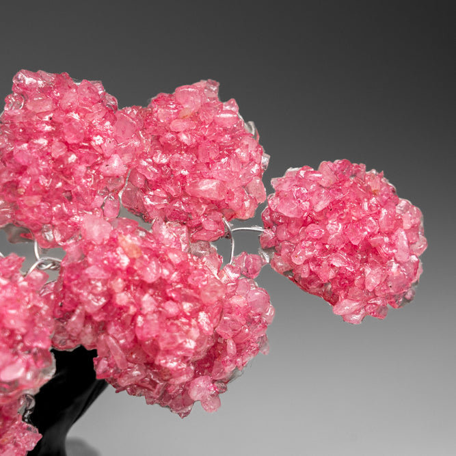 Custom - Genuine Rose Quartz Clustered Gemstone Tree On Rose Quartz Matrix (Unconditional Love Tree)