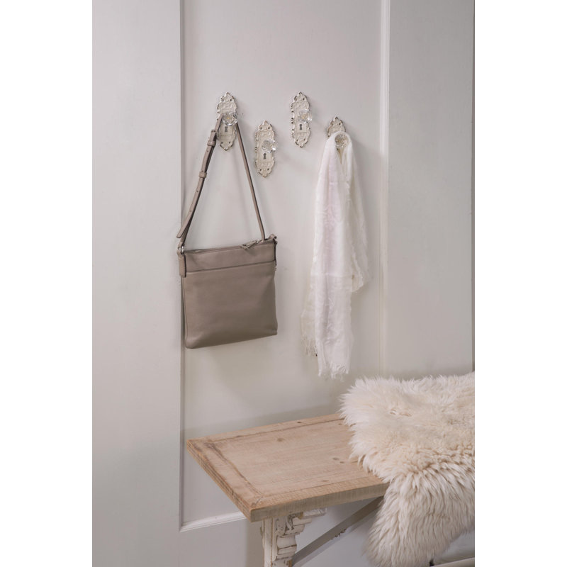 4 Piece Door Handle Wall Hooks, Cream