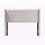 Andia Upholstered Button Tufted Headboard in Greyish Beige Finish, 50.68'' H X 81.61'' W X 3.92'' D