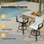Tabouret de bar pivotant pour l'extérieur en aluminium avec dossier SUNBRELLA-1504106025