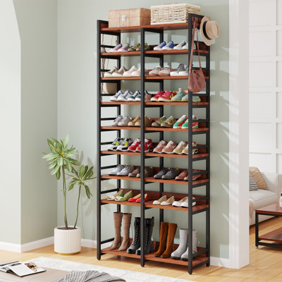 Étagère de rangement 32 à 40 paires pour chaussures à 9 niveaux