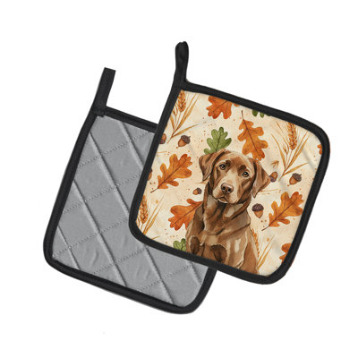 Paire de poignées chocolat Labrador Retriever Heirloom