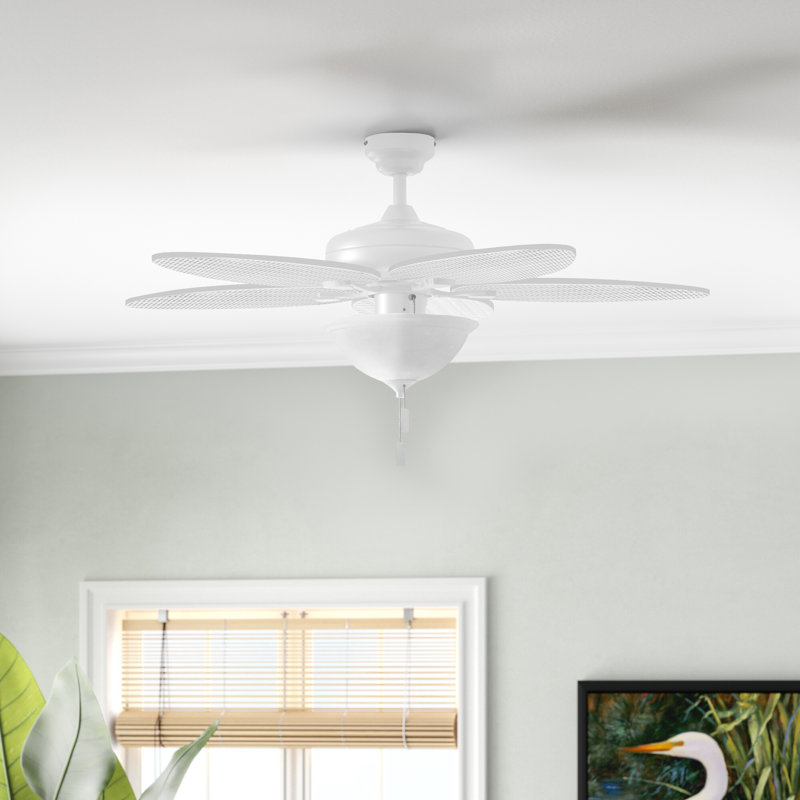 Ventilateur de plafond tropical 52 "Palm Valley, Blanc