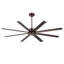 Ventilateur de plafond industriel de 183 cm (72 po) avec éclairage, 8 pales en aluminium, moteur PMDC à 6 vitesses, télécommande et hauteur réglable-1880625568