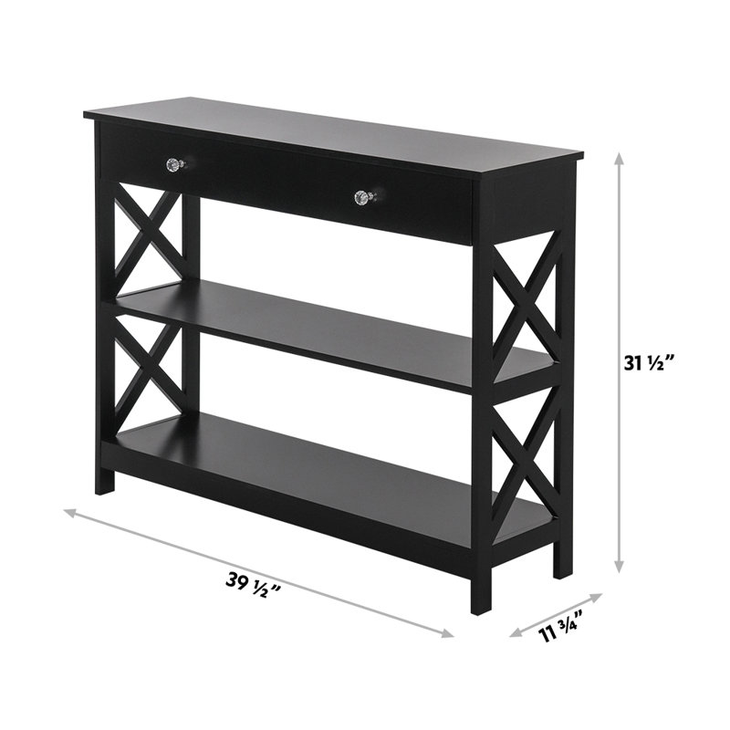 Slossberg 39.4'' Console Table, Black