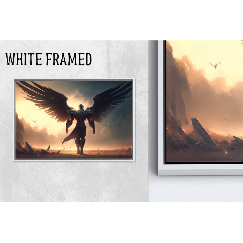 Archangel Warrior, reproduction d'art sur toile en verre trempé, 1P, H: 47,3 po x l: 82,7 po