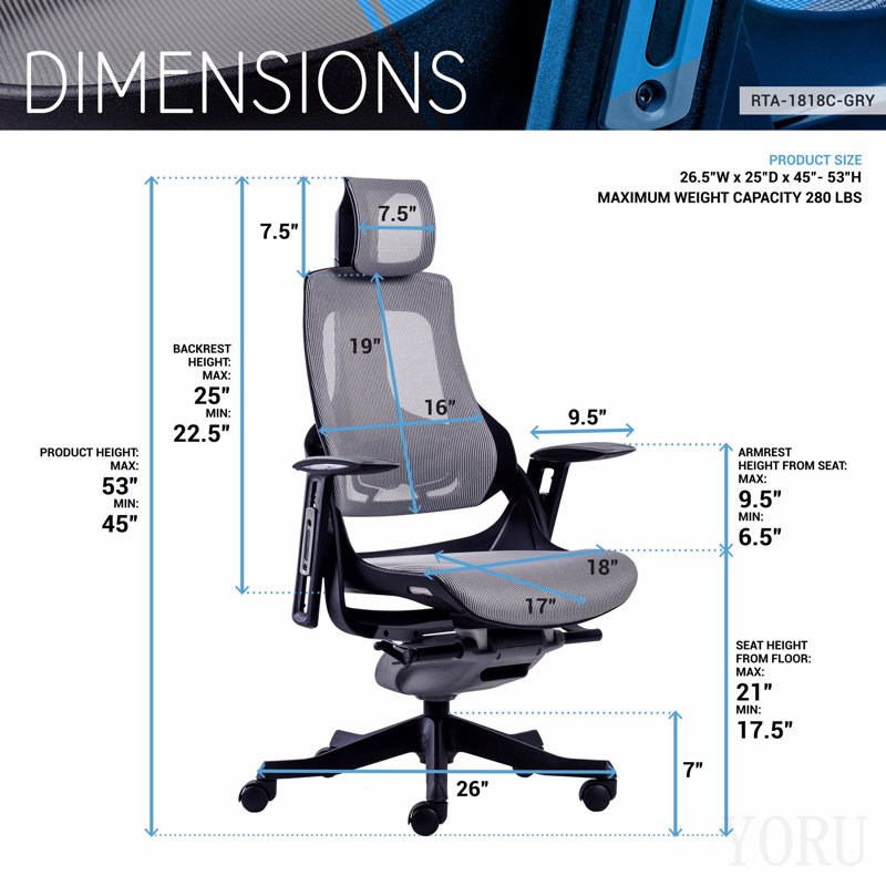 Fauteuil de direction ergonomique Lux, gris