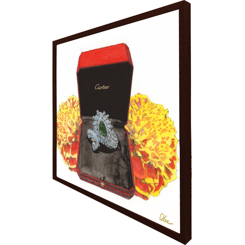 A Special Present For Her - Single Picture Frame Print, 31cm H x 31cm W, Brown