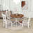Avenly 5-Piece Round Dining Table Set, Kitchen Table Set with Upholstered Chairs for Small Places-987013590