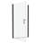 Matte Black Bathroom Pivot Door - 1/4" Tempered Glass, Modern Flair Glass Shower With Stainless Steel Handle Use