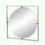Miroir Poppy avec cadre en métal doré