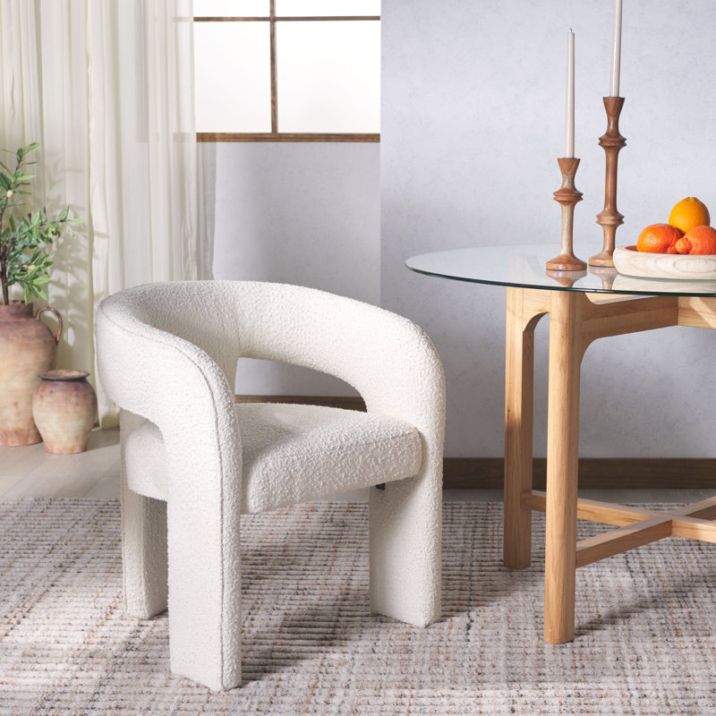 Meline Velvet Dining Chair, Ivory