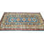 Tapis oriental bleu Kazak à motif géométrique tribal 3 x 5 Kazak