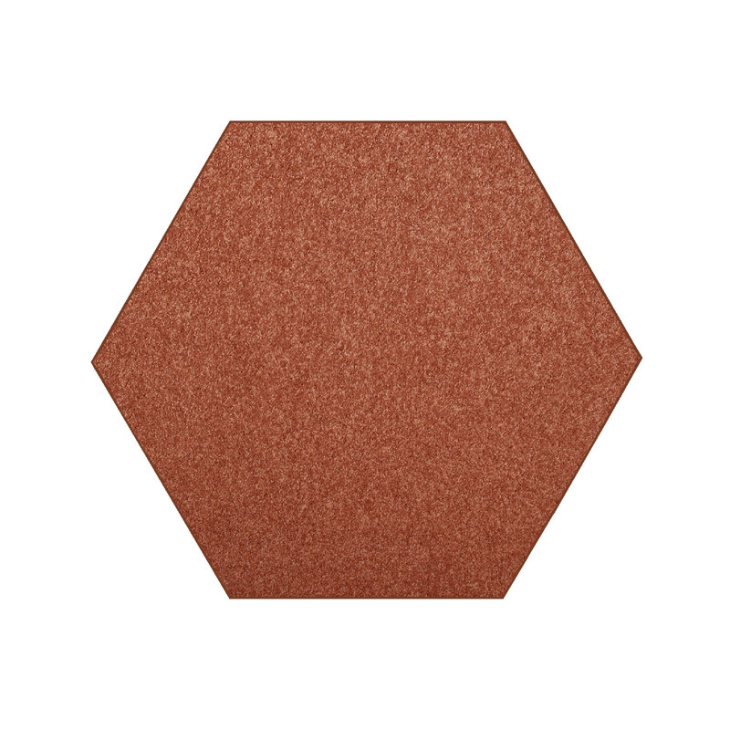 Tapis décoratif brun Mellinger, Hexagone 12 pi