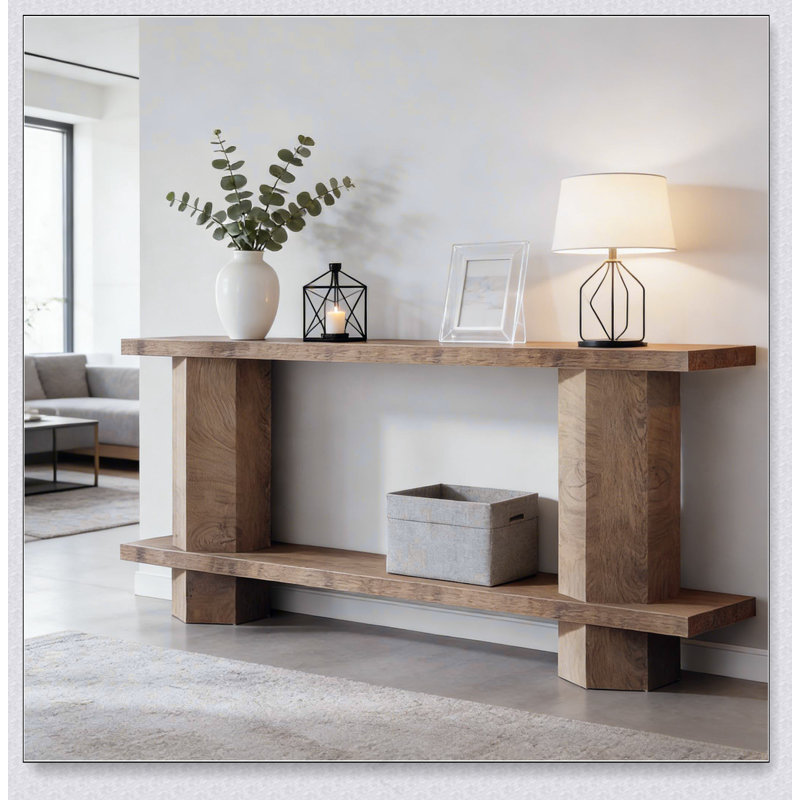 Table de chevet à 2 niveaux, table de canapé, console, table de couloir