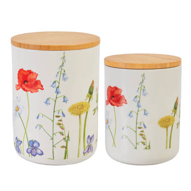 Butterfly Meadow Kitchen 3-Piece Canister Set – English Elm