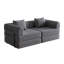 Canapé-lit convertible avec poches et coussins de rangement latéraux, idéal pour les salons, les chambres à coucher et les bureaux, confortable et pliable-120507422