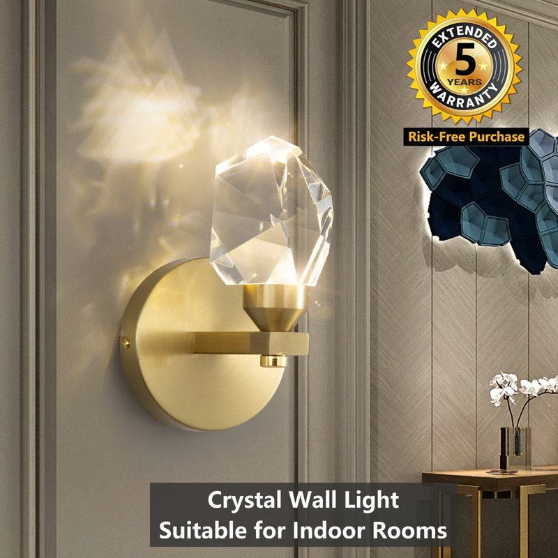 Kathya LED Armed Sconce 2 Packs, Antique Brass