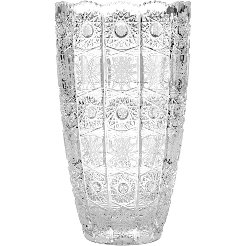 Bellay Crystal Table Vase, 10.25" H x 5.75" W x 5.75" D
