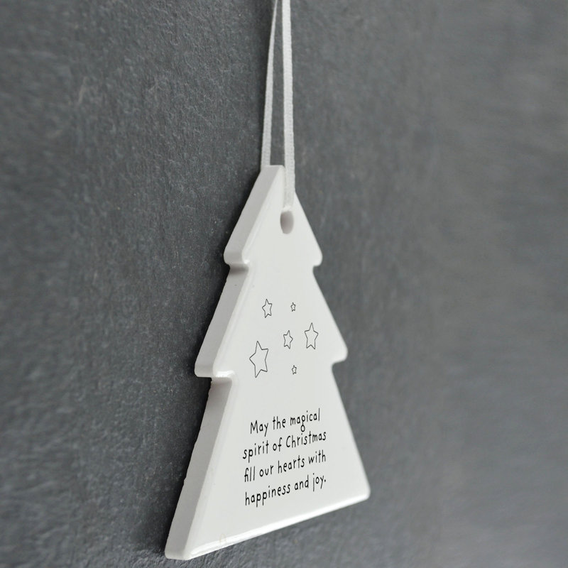 Carley Spirit Of Christmas Tree Shaped Ceramic Ornament