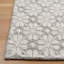 Tapis ivoire / gris en laine tissé à la main Sharene-1604485998