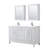 Daria 60'' Double Bathroom Vanity with Carrara Marble Top-97961478-97961483