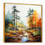 Jaune et orange, rivière d'automne, tranquillité I - rivière, art mural-558940809-558940808