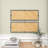 Wooden Handmade Linear Carved Geometric Brown Wall Decor with Black Frame Set