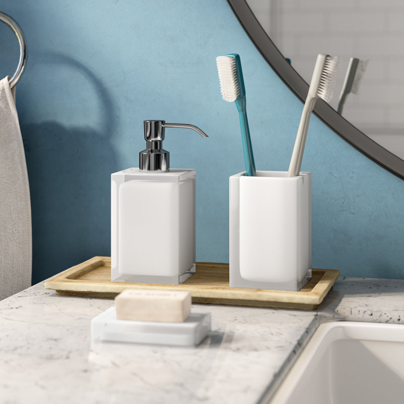 Currahee Bathroom Accessory Set, White