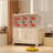 Cream White,19.69" Side Wide Folding Storage Cabinet ,4 Tiers,19.69"×11.81"×40.55",Collapsible Storage Bins With Magnetic Door, Plastic Storage Cabinet With Wheels-2000367616