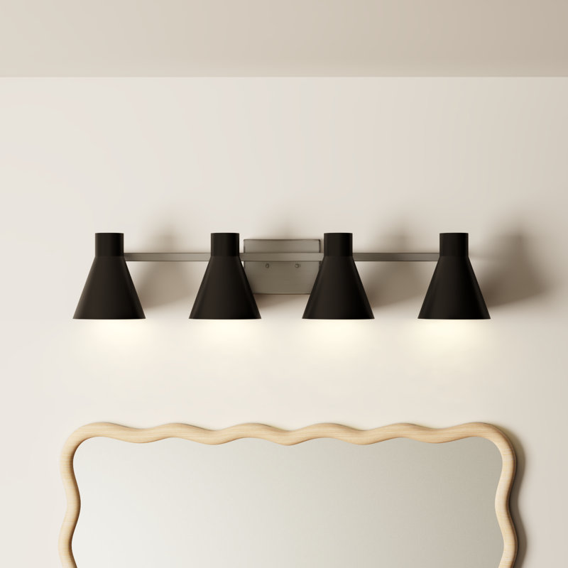 Byers 4 - Light Dimmable Vanity Light, Brushed Nickel, No