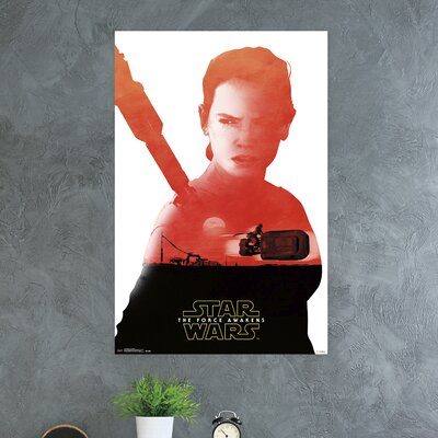 Star Wars: the Force Awakens - Rey Badge Paper Print -  Trends International, POD14354