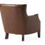 Fauteuil en cuir confortable avec accoudoirs confortables en cuir brun