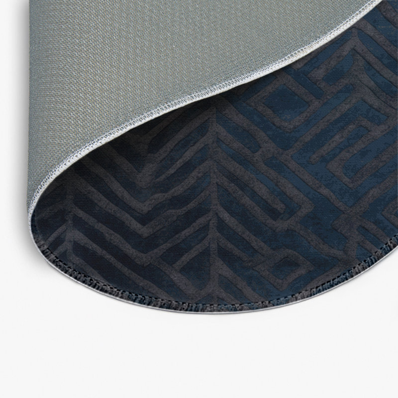 Tapis gris intérieur et extérieur Trellis, Rond 5 pi