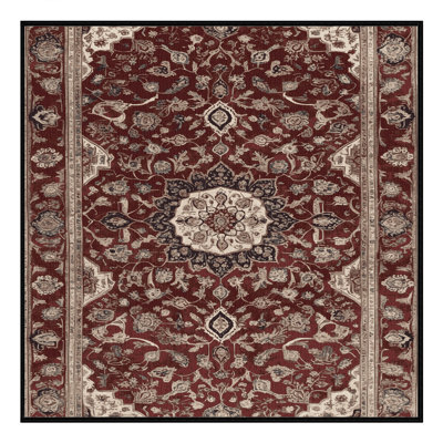 Machine Washable Persian Black Area Rug