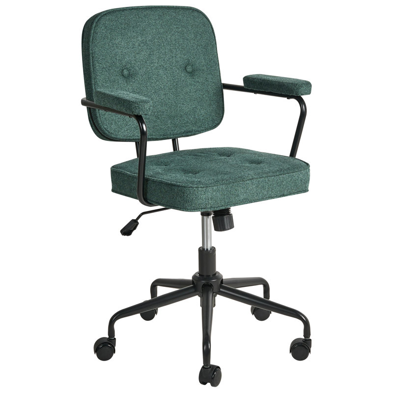Office Chair, Fabric, Green