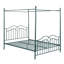 Structure de lit à baldaquin en métal pour grand lit, robuste et élégante avec un design orné, aucun sommier tapissier nécessaire-2086815222