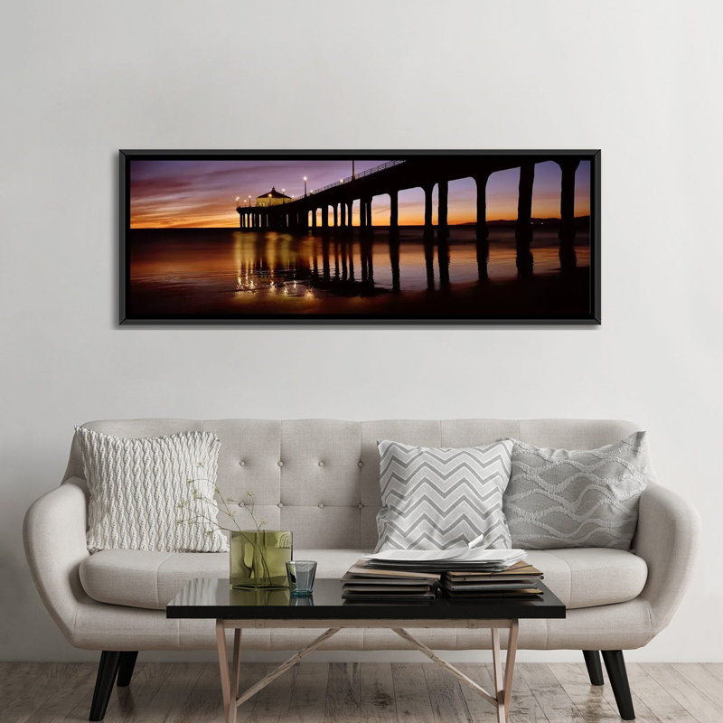 «Manhattan Beach Pier, Manhattan Beach, California», reproduction de photo sur toile, H 20 po x l 60 po x P 1,5 po
