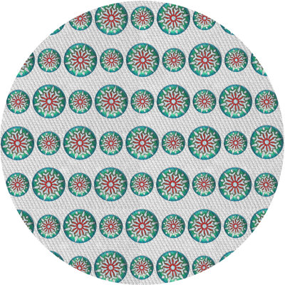 Tapis gris/bleu sea patterned