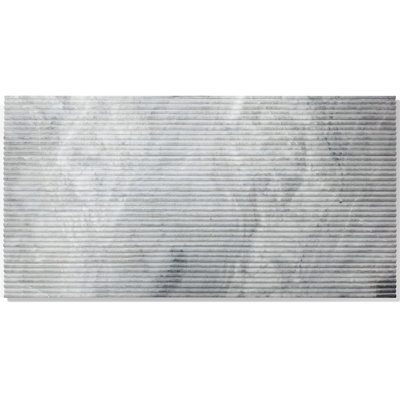 12X24 Inch Gray Marble, Ol Textured Finish Wall Tile For Cultural Center, Natural Stone Marble 12*24, Water , 3D Fluted,